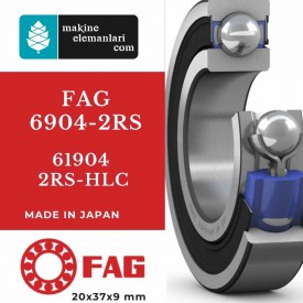 6904 2rs-HLC FAG Rulman - Plastik Kapak (20x37x9 - 20*37*9) (61904)